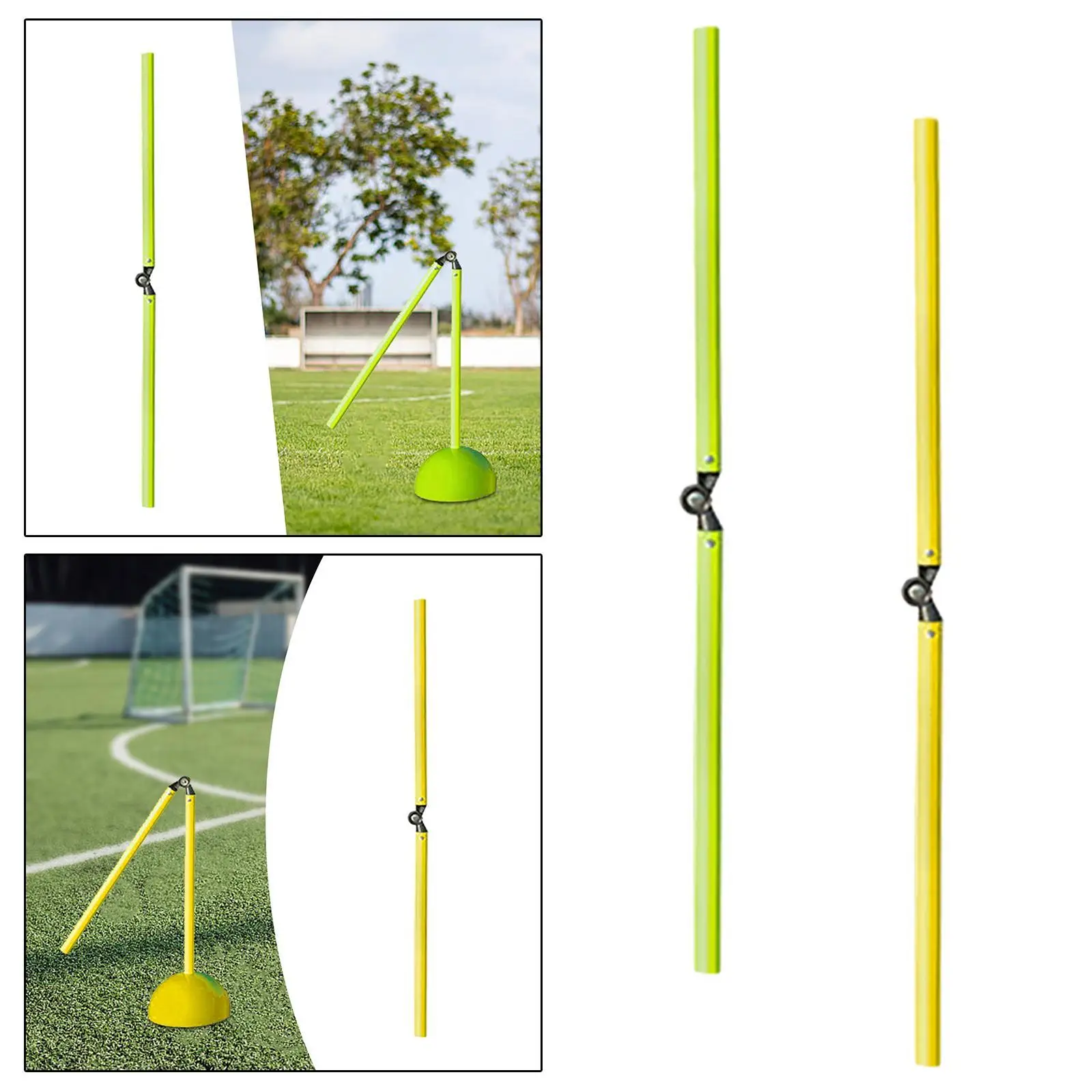 Soccer Agility Training Pole Obstacle Bar Bright Color Soccer Training Equipment for Sports Basketball Athletics Football Soccer
