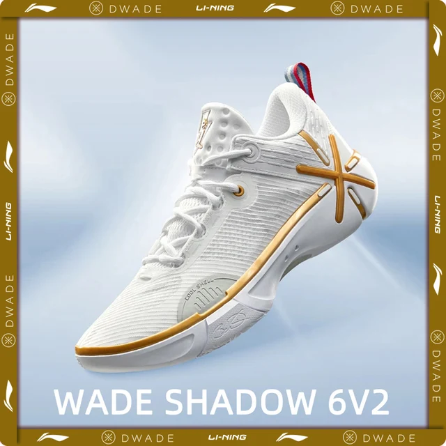 Li-Ning Chaussures de basket-ball pour hommes WADE SHADOW 6V2, chaussures de sport avec coussin BOOM, baskets de sport à support stable ABPV021 1
