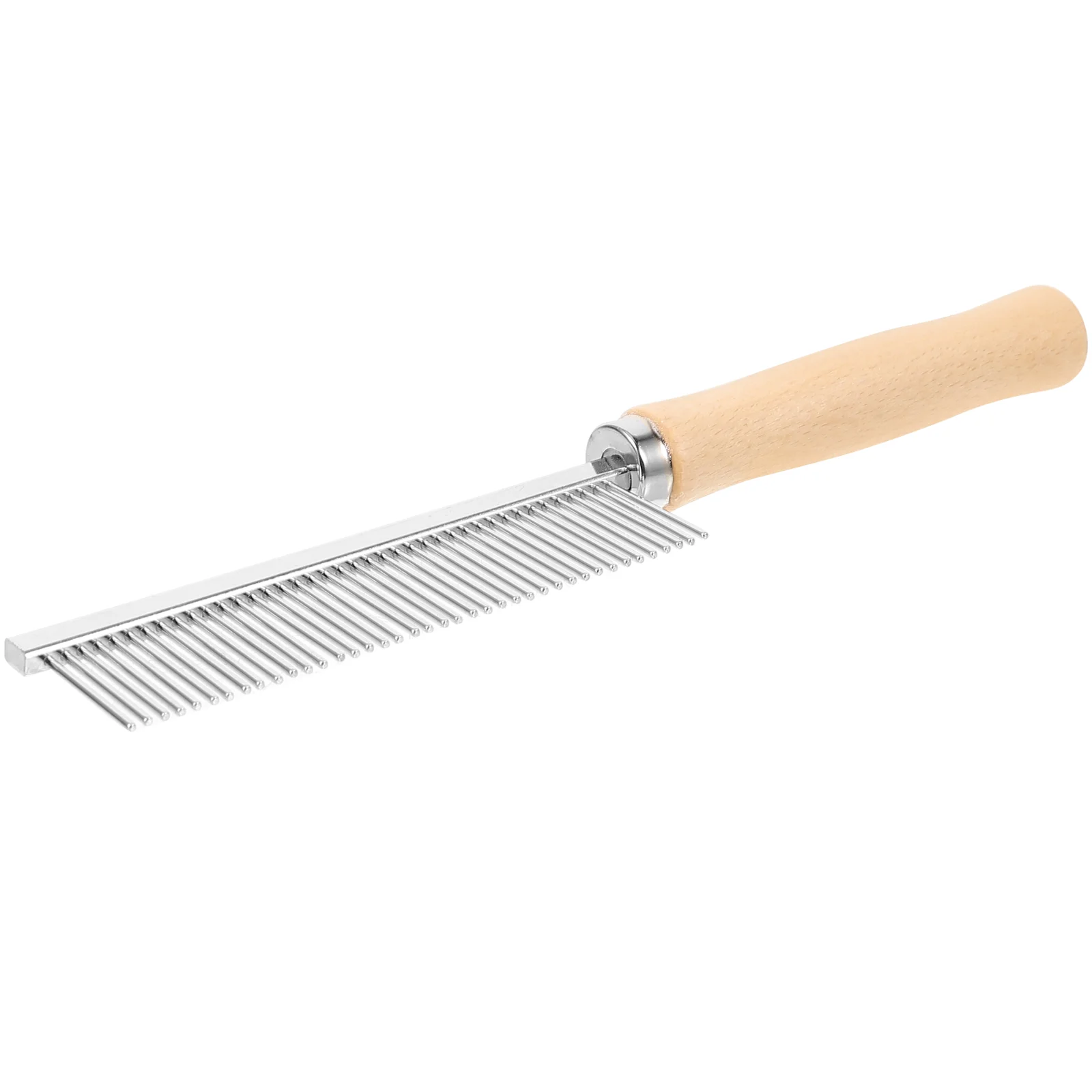 

Pet Cat Comb Wooden Handle Single Row Combing Smoothing Combs Reusable Grooming