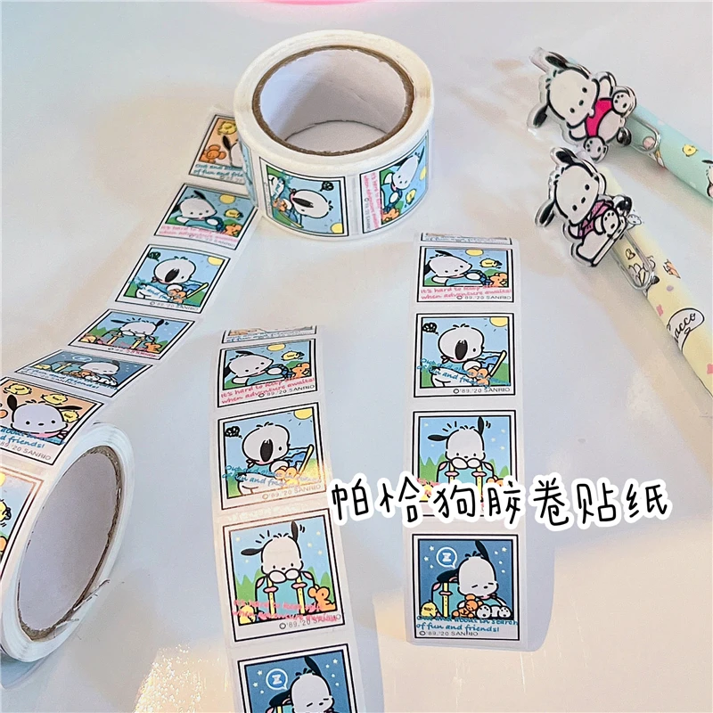 

200 Stickers Kawaii Pochacco Melody Film Sticker Travel Scene Hand Account Diy Goo Card Decorative Sticker Cartoon Seal Sticker