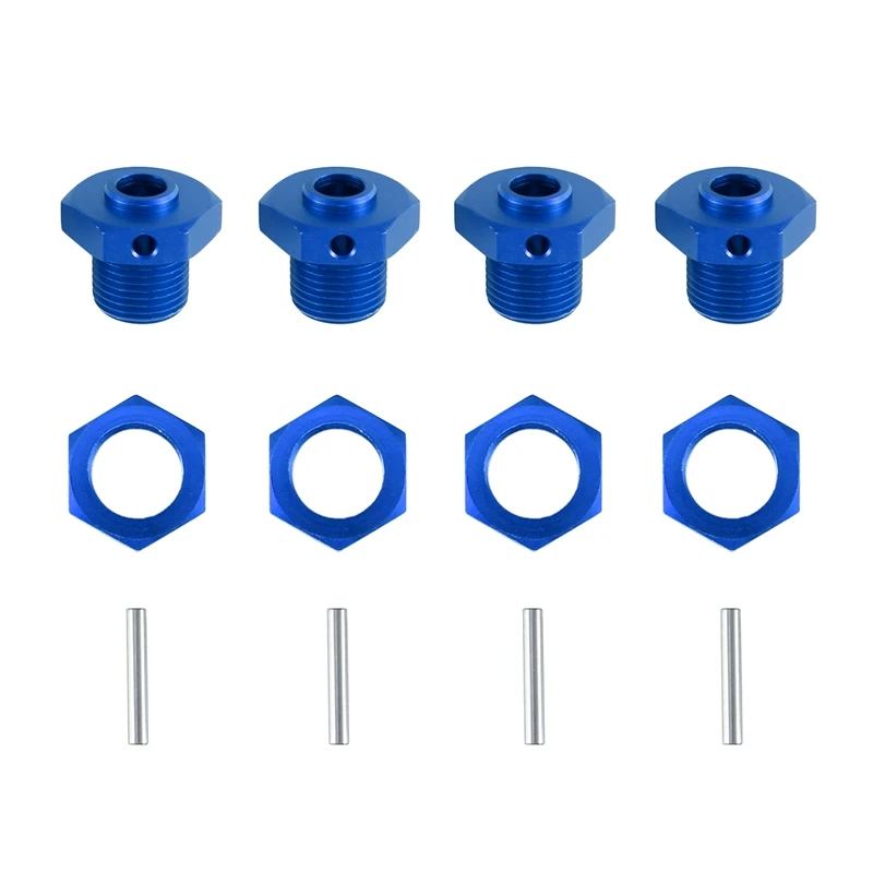 

Metal 17Mm Wheel Hex Hub Adapter With Nut Accessories For Arrma 1/7 Infraction Limitless Felony 1/8 Typhon RC Car Parts,Blue