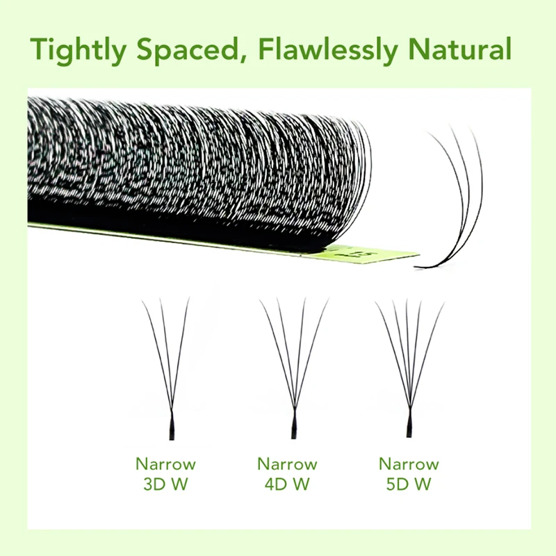 DIYDAY Narrow 3d 4d 5d Eyelash Extension V-Shaped Volume Fans W Shape Eyelashes BASF Natural Dense Faux Mink Lashes 3