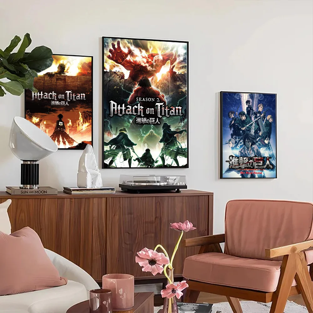 Anime Poster Attack on Titans Poster HD Quality Prints Wall Art Painting Study Home Decor
