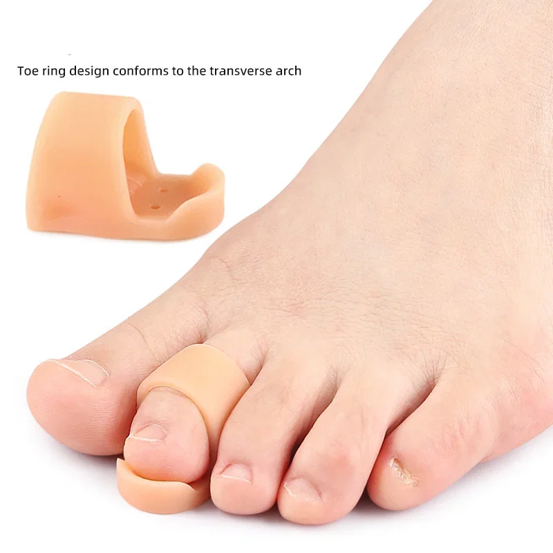2Pcs Toe Straightener Thumb Valgus Protector Silicone Gel Foot Fingers Toe Separator Bunion Adjuster Feet Pads Relief Foot Pain