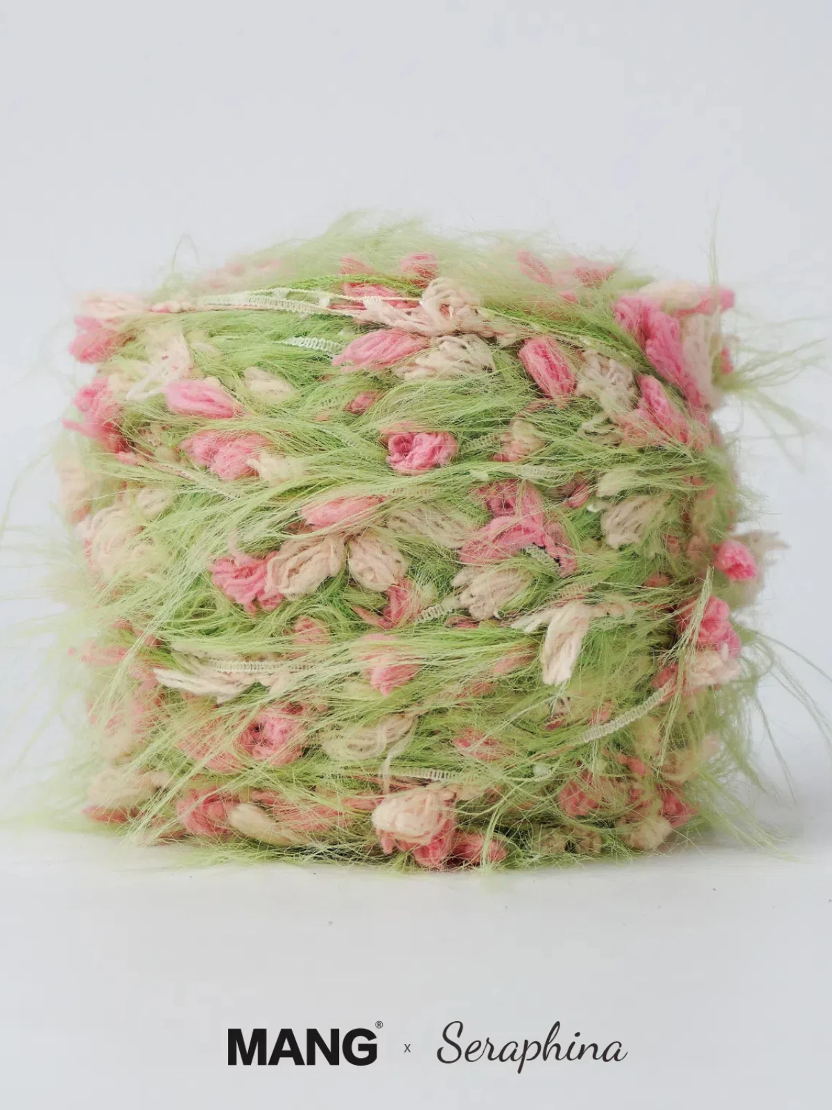 MANG 100g Mixed Knitting Yarn Green Flower Thread Handmade Crochet Stick Needle Woven Bag Hair Loop Yarn Scarf Bag Gift Decor 2