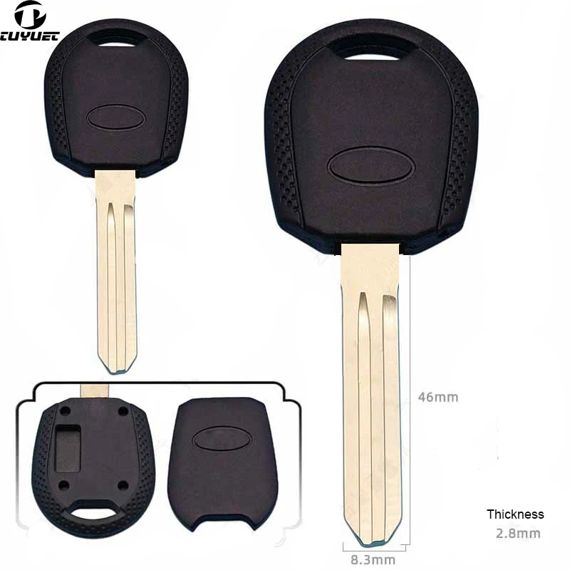 

10PCS Transponder Key Shell For Kia Carence Carnival i10 Optima Sedona Magentis Blank Car Key Case Fob Cover With Left Blade