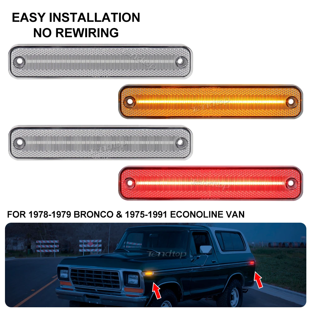 

4 шт., фонари указателя поворота для Ford Bronco Econoline Van