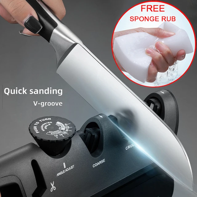 USB Electric Knife Sharpener Stone Whetstone Knives Scissors Diamond Fine  Grinding Blade With Cover Sharpeners Kitchen Tool