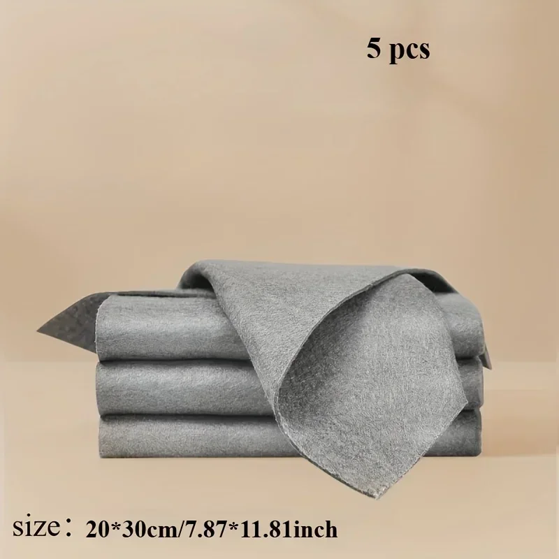 5/10-Pack Microfiber Glass Cleaning Cloths - Woven, Super Absorbent, Lint-Free, Stripe-Free for Windows, Mirrors, Kitchen