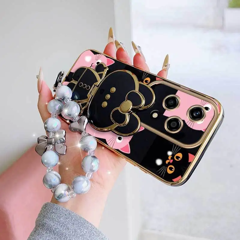 Lovely Heart Phone Case Set with Lanyard and Stand