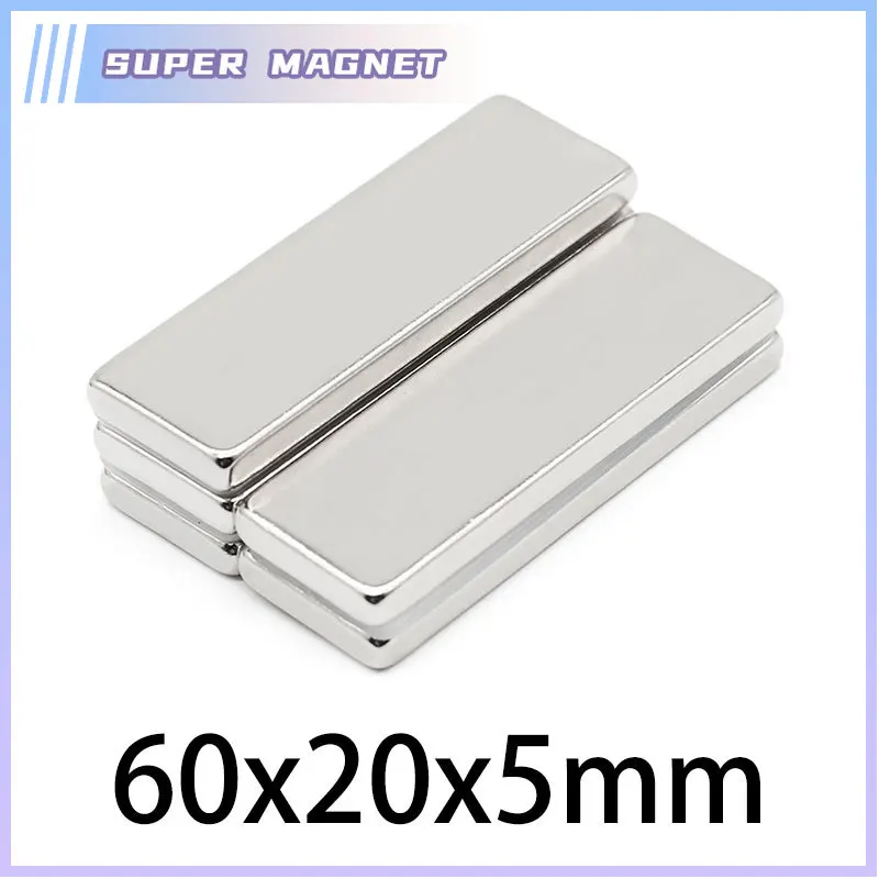 

1/2/5/10 шт., неодимовые магниты 60x20x5 мм