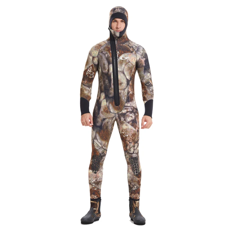 YONSUB-Scuba Diving Wetsuit for Men, Front Zipper, Long or Short Sleeves, Neoprene Diving Wetsuit, Underwater Hunting, Surfing C