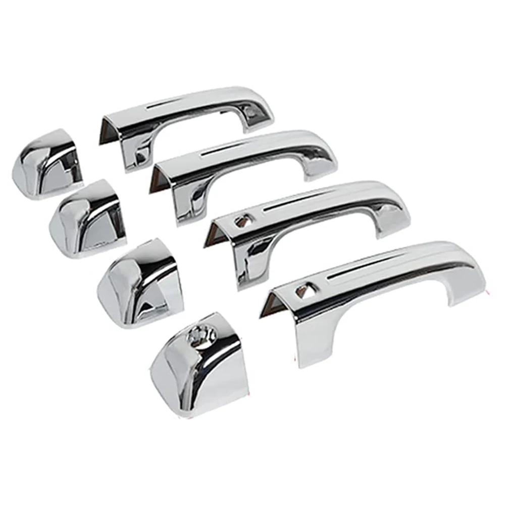 

Накладка на ручку боковой двери, декоративная накладка для Dodge Ram 1500 2019-2021 с умным отверстием для ключей, аксессуары для внешней части автомобиля, серебристая