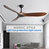 5-Leaf Strong Wind Nordic Ceiling Living Room Dining Room Industrial American Retro Commercial Variable Frequency Light Free Fan 2