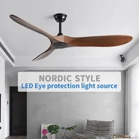 5-Leaf Strong Wind Nordic Ceiling Living Room Dining Room Industrial American Retro Commercial Variable Frequency Light Free Fan 2