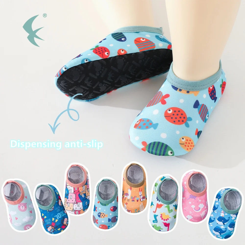 

0-6Years Baby Cartoon Swim Water Shoes Kids Barefoot Aqua Socks Non-Slip Shoes Children Swimming Shoes For Pool Beach Surf Shoes