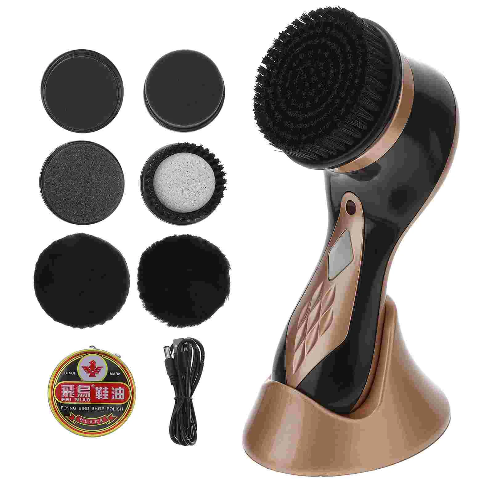 

Shoe Polisher Portable Automatic Plastic Shoes Shine Brush Shoe Clean Kit