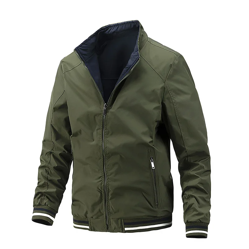 Double sided jacket for men's casual fashion jacket, spring and autumn thin style trend