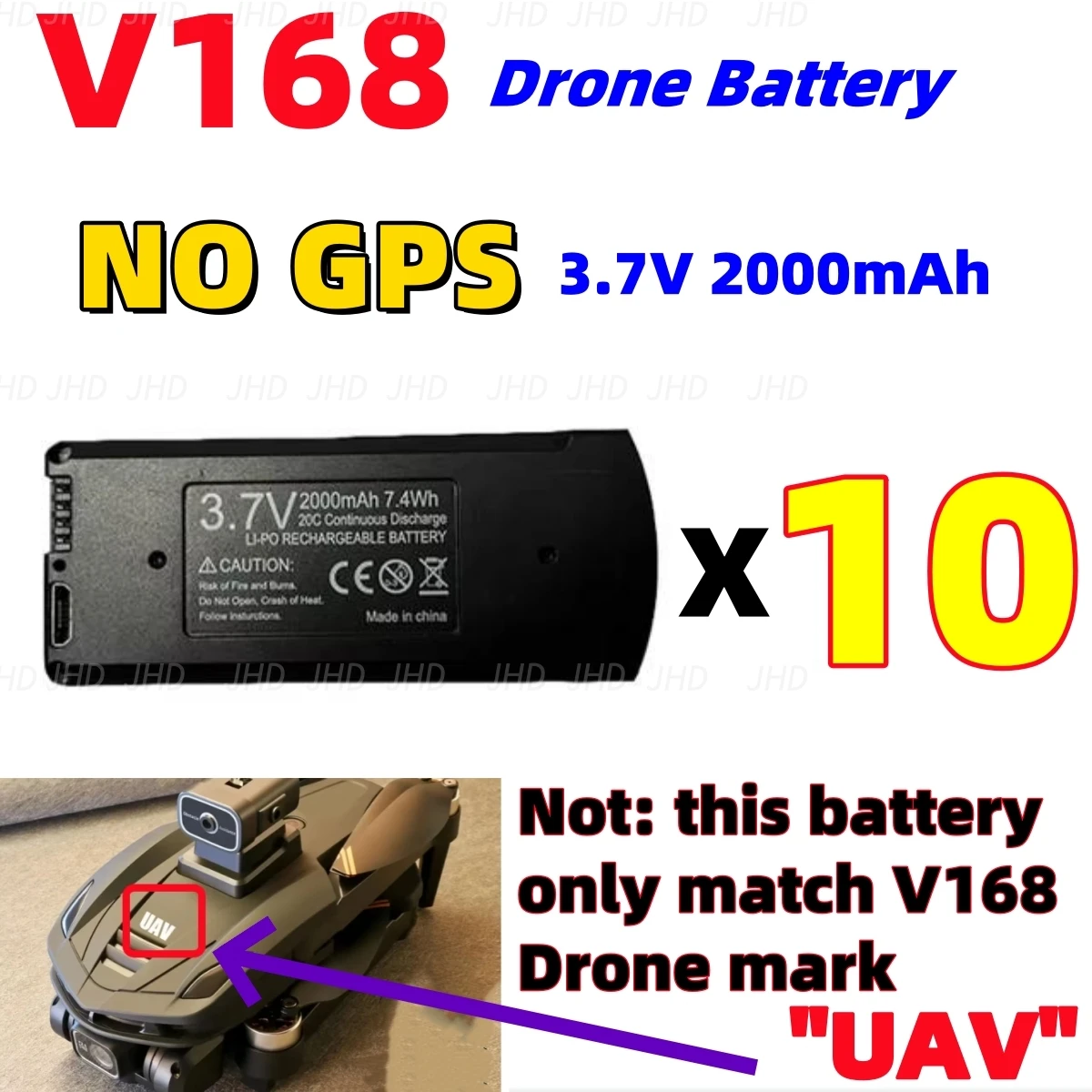 V168 3.7V2000mAh 10B