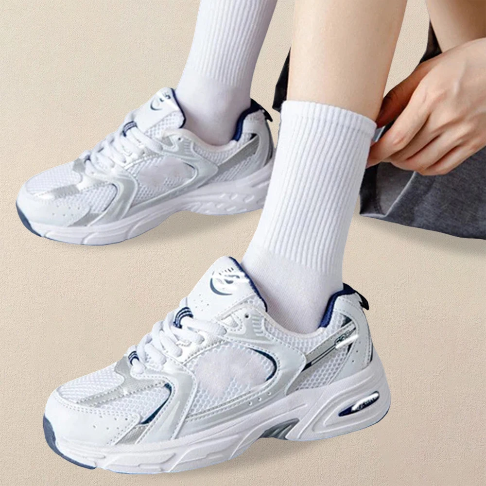 Women Solid Color Socks Simple Versatile Antibacterial Odor Resistant Breathable Comfortable 5 Pairs