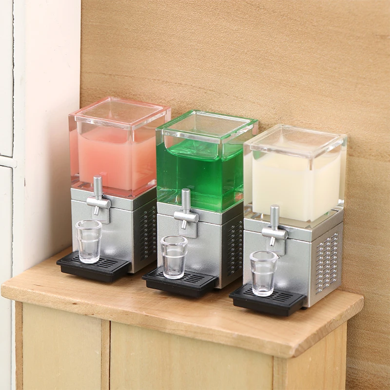 1:12 Dollhouse Miniature Juice Machine Cup Set Coffee Machine Mixer Machine Model Kitchen Doll Electrical Appliance Model Toys 3