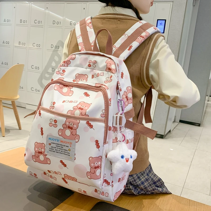 

Fashion Backpack Male Bagpack Women Animal Painting Boy Harajuku Cool Waterproof College Student Cute Kawaii Laptop Rucksack