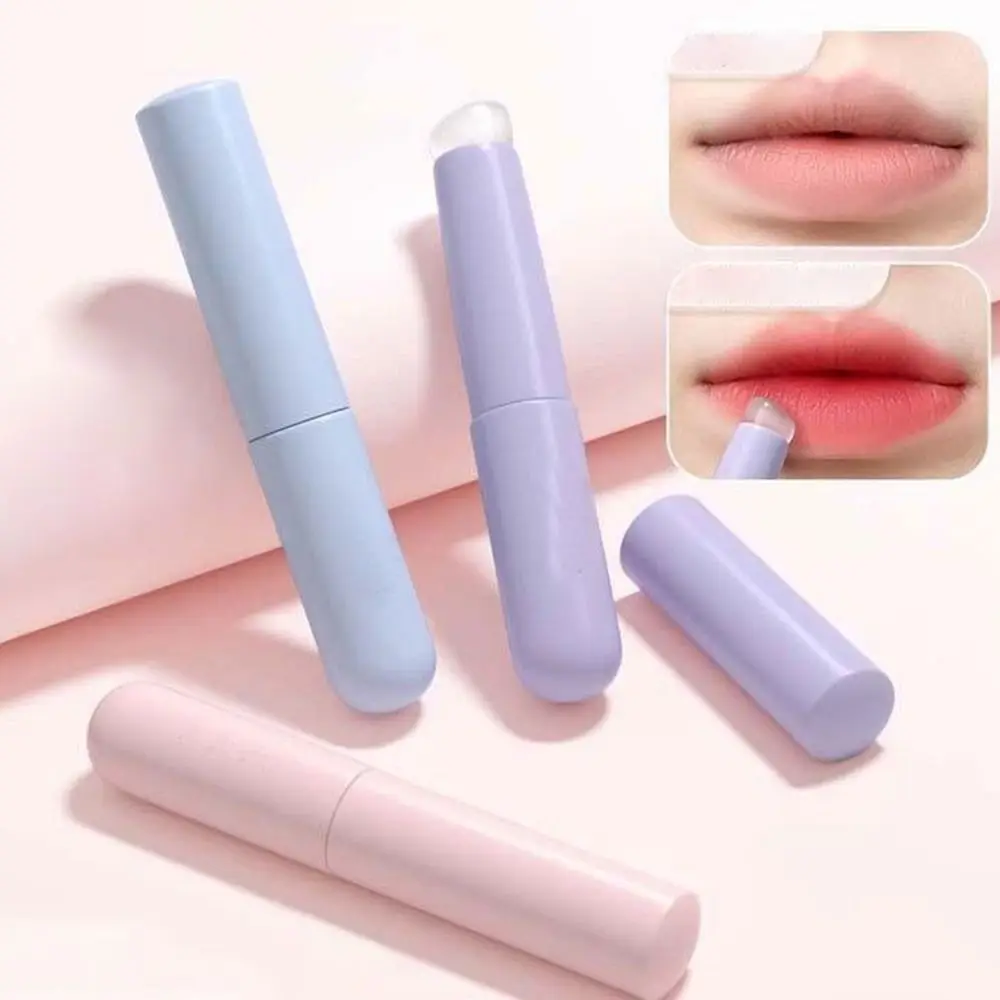 SiliconeAngledRoundHeadLipBrushesLipstickBrushApplicator