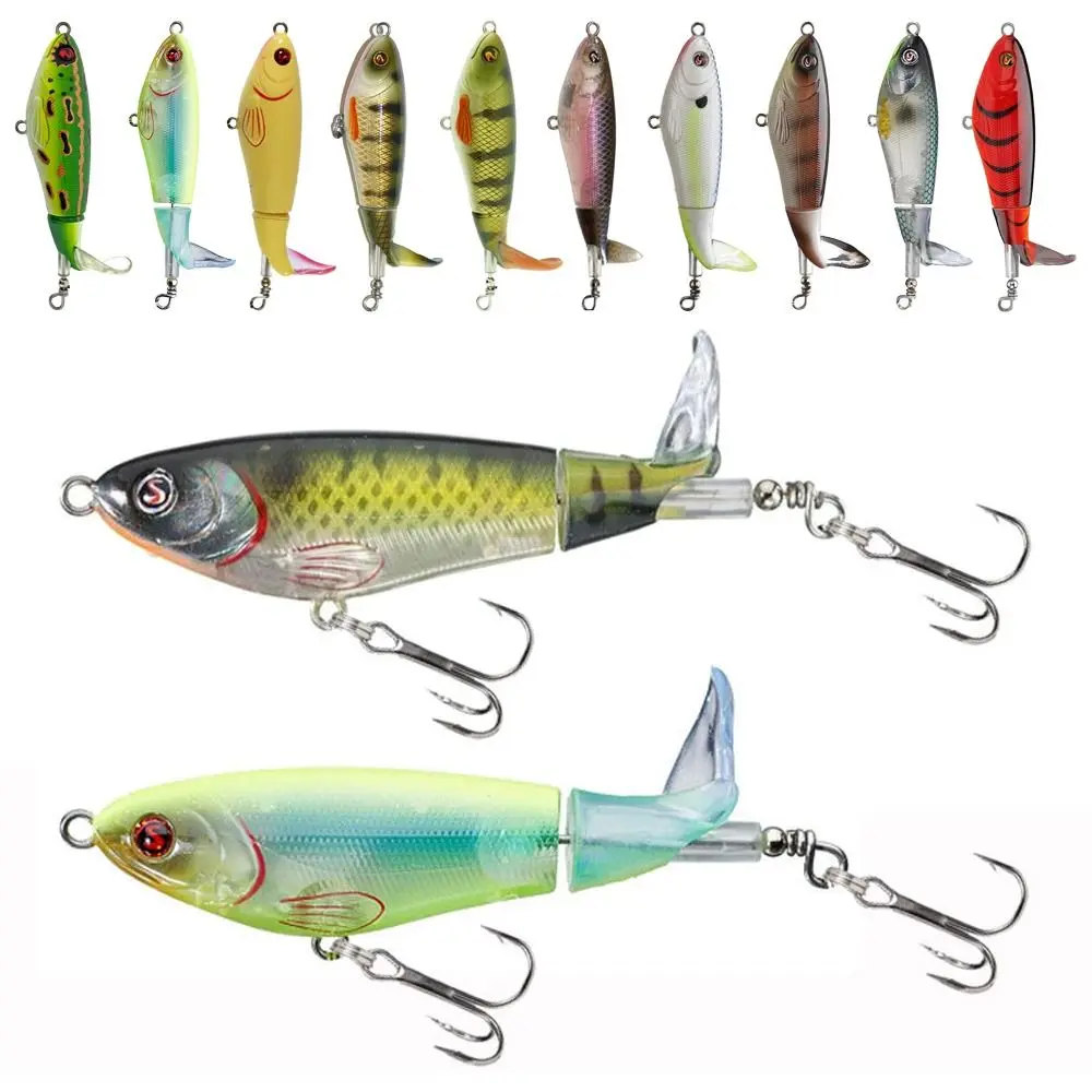 Realistico Eye Topwater Bass 2 Segment Fishing Lure Plopper Vmc Hooks Fish Bait