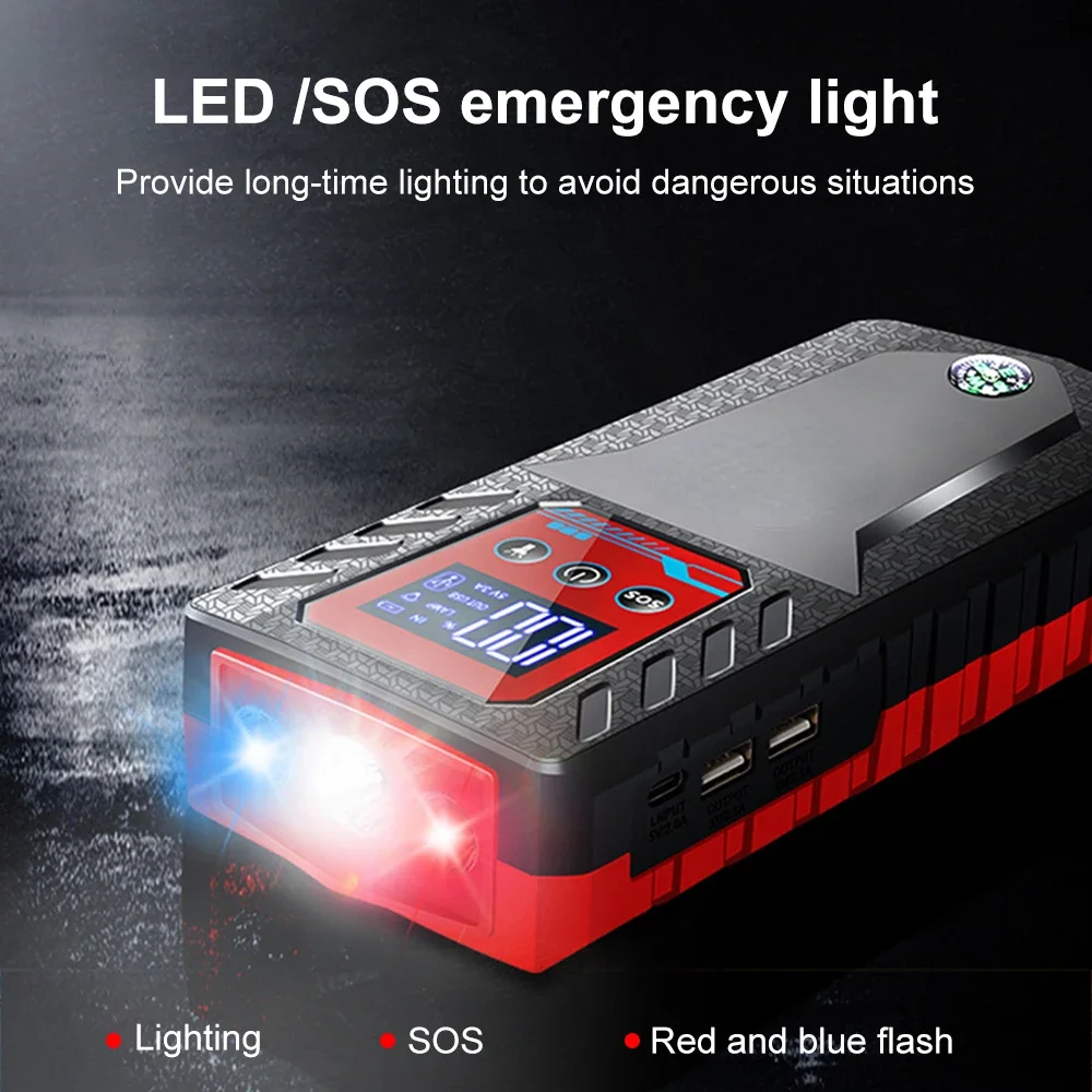 229800mah 8000A Car Jump Starter Device Booster 12V Portable Emergency Power Bank Automobile Starting Booster Articles For Cars