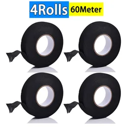Durable Heat - Resistant Waterproof Fabric Electrical Tape for Insulating and Wrapping Cables (60M (4 Rolls))