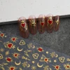 1pcs 3D Bronzing Gold Love Heart Nail Art Stickers Y2K Holographic Stars Sun Sliders Starlight DIY Decals Manicure Decoration 4
