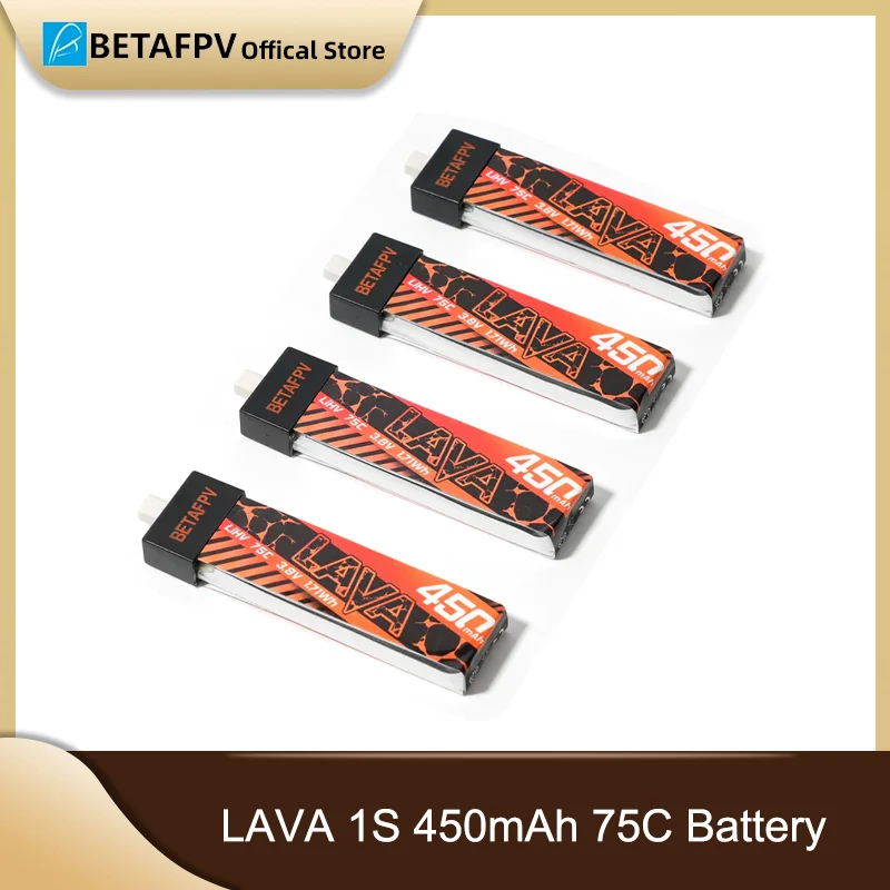 

BETAFPV LAVA 1S 450 мАч 75C аккумулятор (4 шт.)