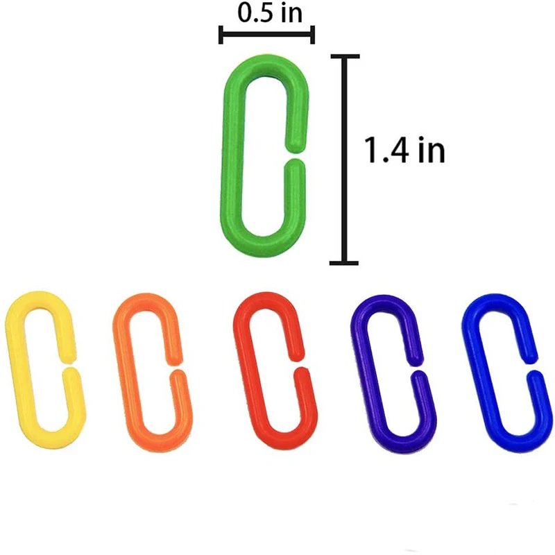 Bambini catena geometrica fibbia Building Blocks giocattoli educativi arcobaleno C-Clip gancio catena bambini giocattoli di allenamento d'azione