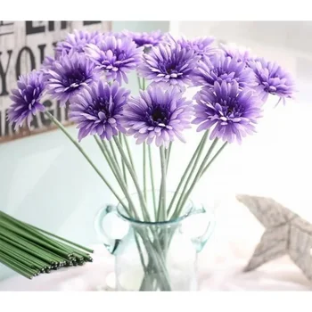 Green Floral Stem Wire Sticks 5