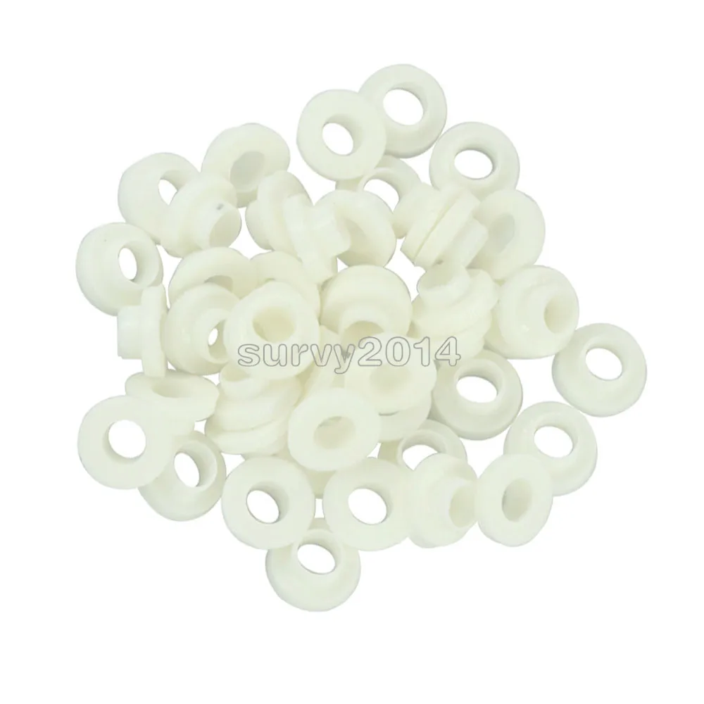 100Pcs TO-220 Transistor Plastic Insulation Washer + 100Pcs TO-220 Isolated Silicone Pad Sheet Strip