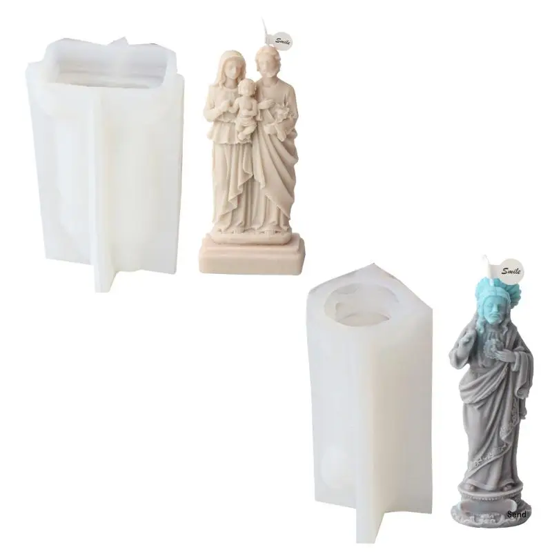 

3D Jesuses Silicone Mold Plaster Soap Resin Mould DIY Cake Chocolate Baking for Religious Enthusiast