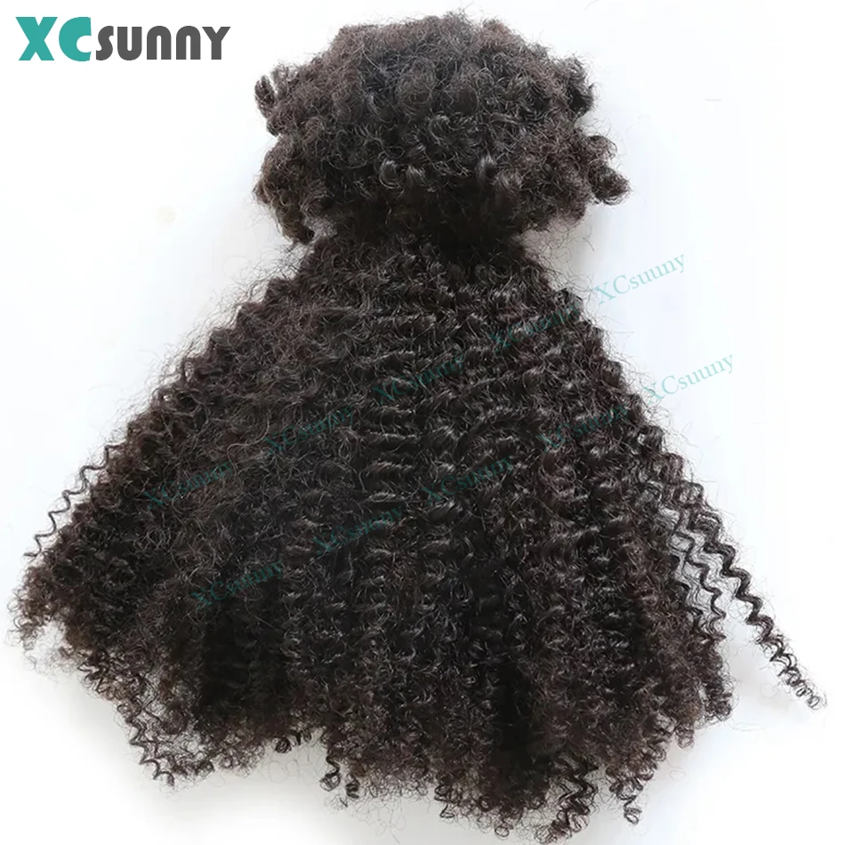 Human Hair Extensions Bulk Human Hair For Twist Afro Kinky Curly Bulk Human Hair For Braiding / Locs / Micro Twist Braiding Kinky