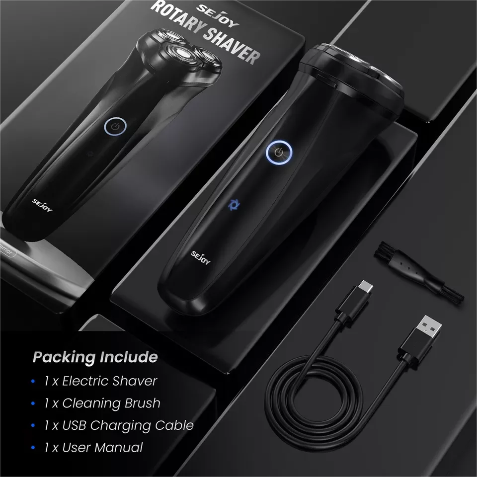 SEJOY Electric Razor 3D Rotary Shaver Pop-Up Beard Trimmer Rechargeable For Men hair clipper,electric shaver,hair trimmer,electric razor,rotary shaver