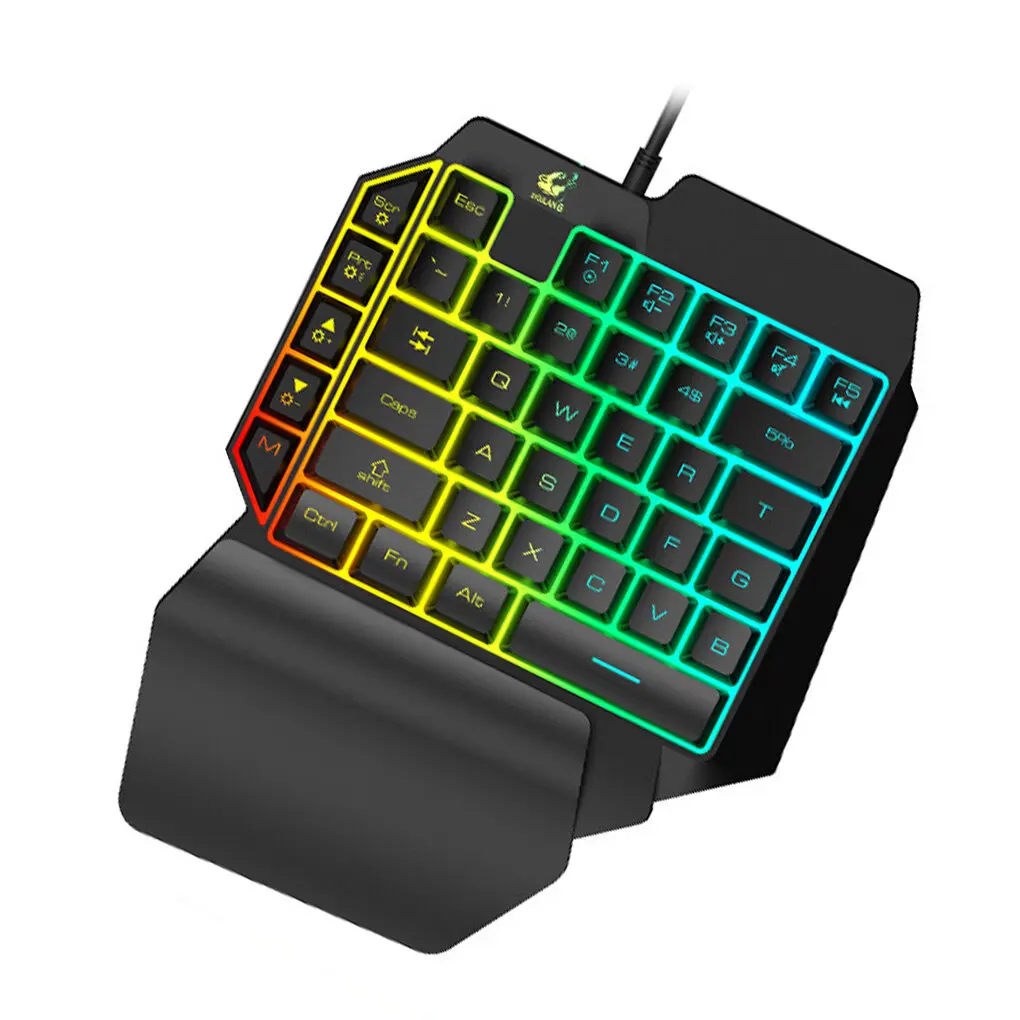 

Single Left Hand Keyboard Mechanical Feel Game Keyboard Mobile Tablet Laptop Gaming Keypad Type 1