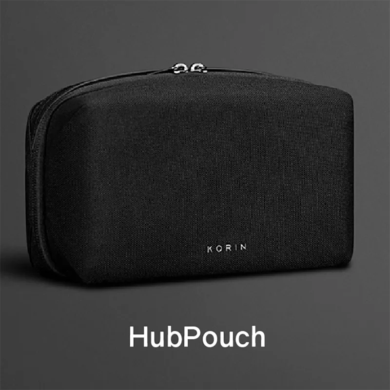 Kingsons Korin Designs HubPouch Men Electronics Pouch Black Business Travel - Image 3