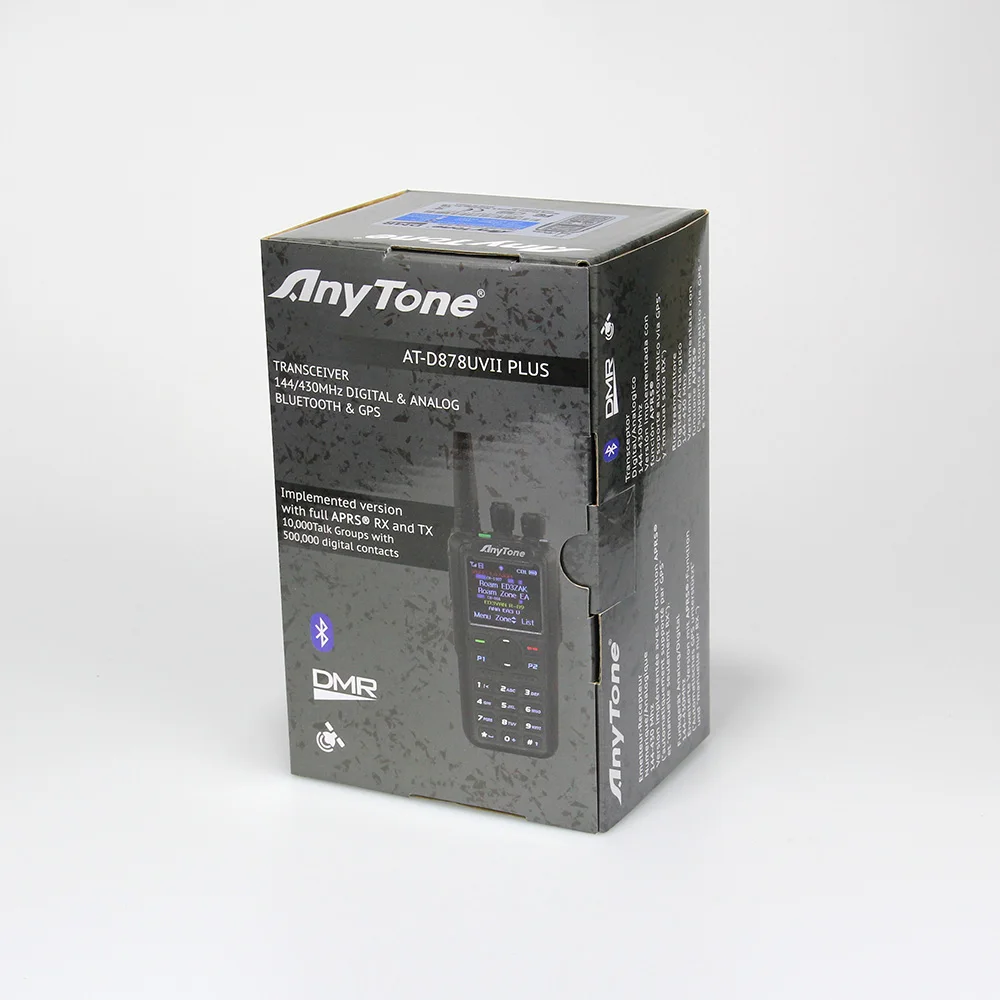 Anytone AT-D878UVII Plus DMR Radio Transmitter Dual band Portable Radio with AES256
