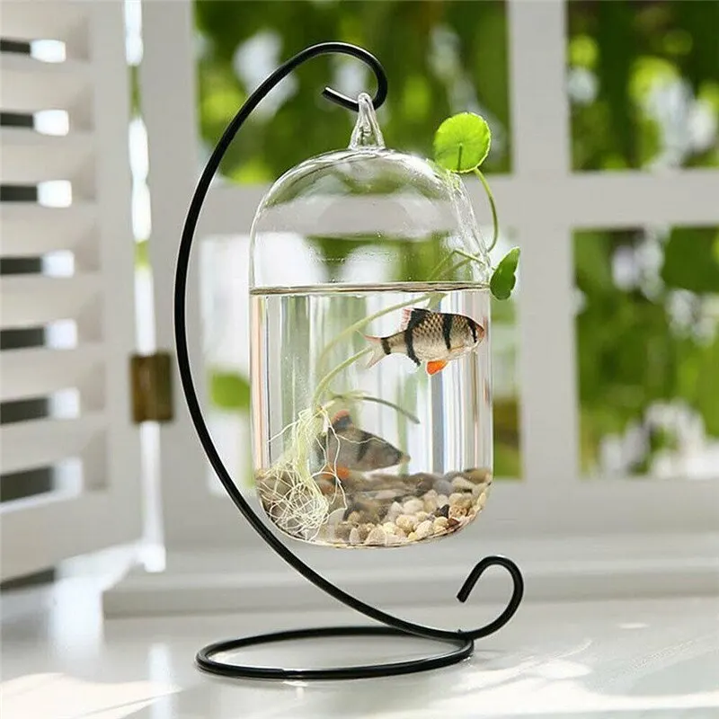 

10pcs/lot 23/32cm Metal Bauble Holder Ornament Hanging Display Plant Stand Hanger Home Decoration Retro Hanging Stand Holder