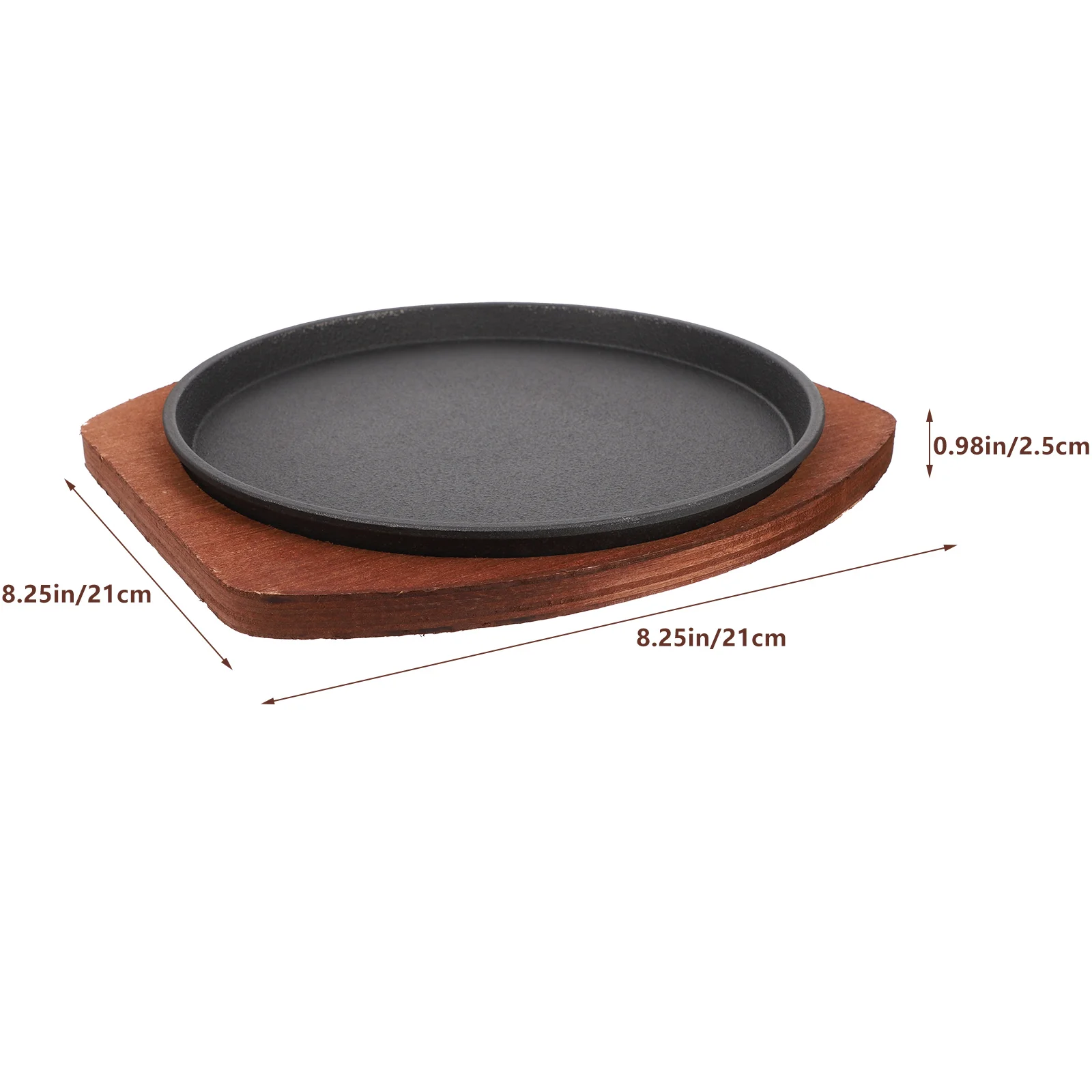 1 BBQ Stovetop Grill Nonstick Griddle Pan Grill Plate Fajita Iron Stovetop Cast Sizzling Griddle Skillet Set Platter Steak Plate