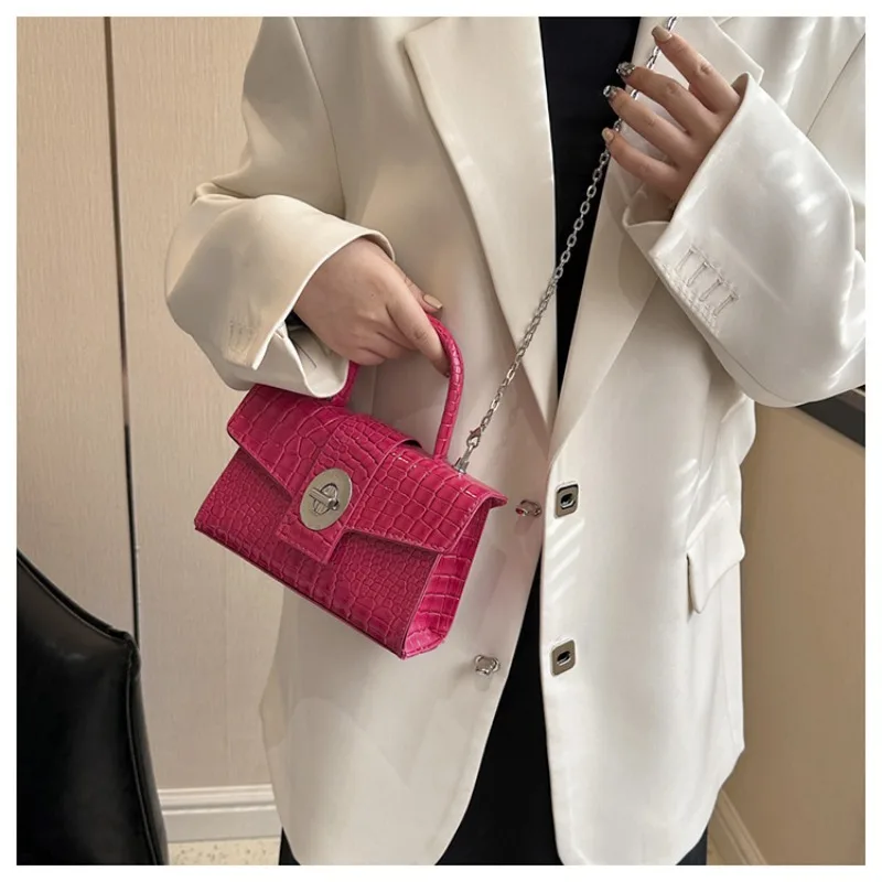 

Small High-end Feeling Handbag for Women Solid Color Small Square Crossbody Bag Fashion Versatile Luxury Brand Shoulder Bag