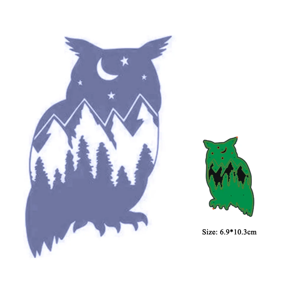

Metal Cutting Dies Scrapbooking Animal Owl Die Cut 2023 Mold Template for Paper Craft Diy for Card Making