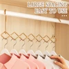 Stainless Steel 7-Hole Support Clothes Hanger Household Saving Space Clothes Rack for Dormitory Hanging Folding Clothes Rack 3