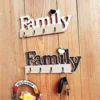 Wooden Home Decoration Key Holder,Self Adhesive or Drilling Key Rack,Key Hook Wall Mounted,Key Holder for the Home White 2