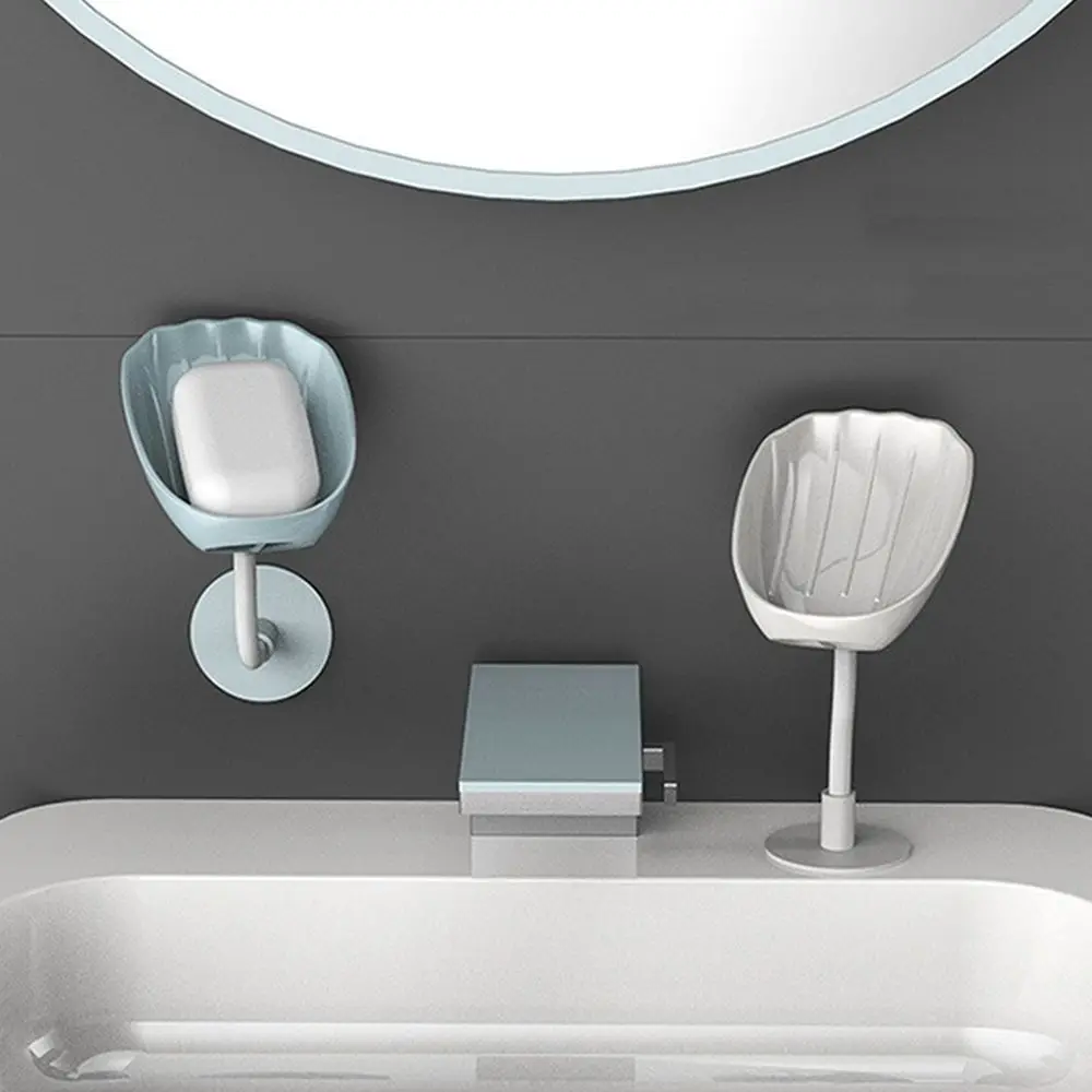 Soap Holder Plastic Drain Bendable Wall-Mounted Dish Practical Kitchen Bathroom Accessories Hardware