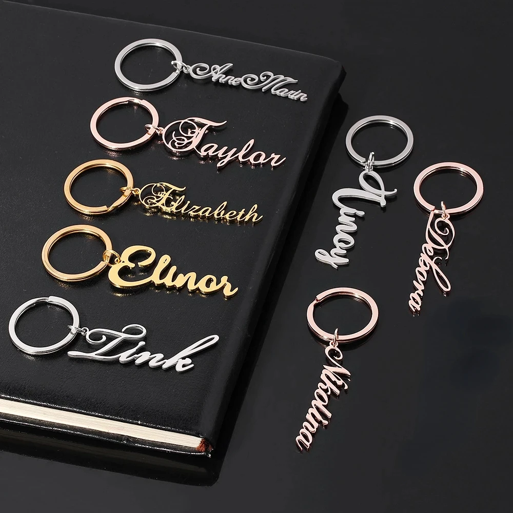 Mini-World Keychain Custom Name For Women Men Personalized Nameplate Pendant Gold Stainless Steel KeyRing Jewelry Gift Wholesale ernest gold – it s a mad mad mad mad world 1 cd