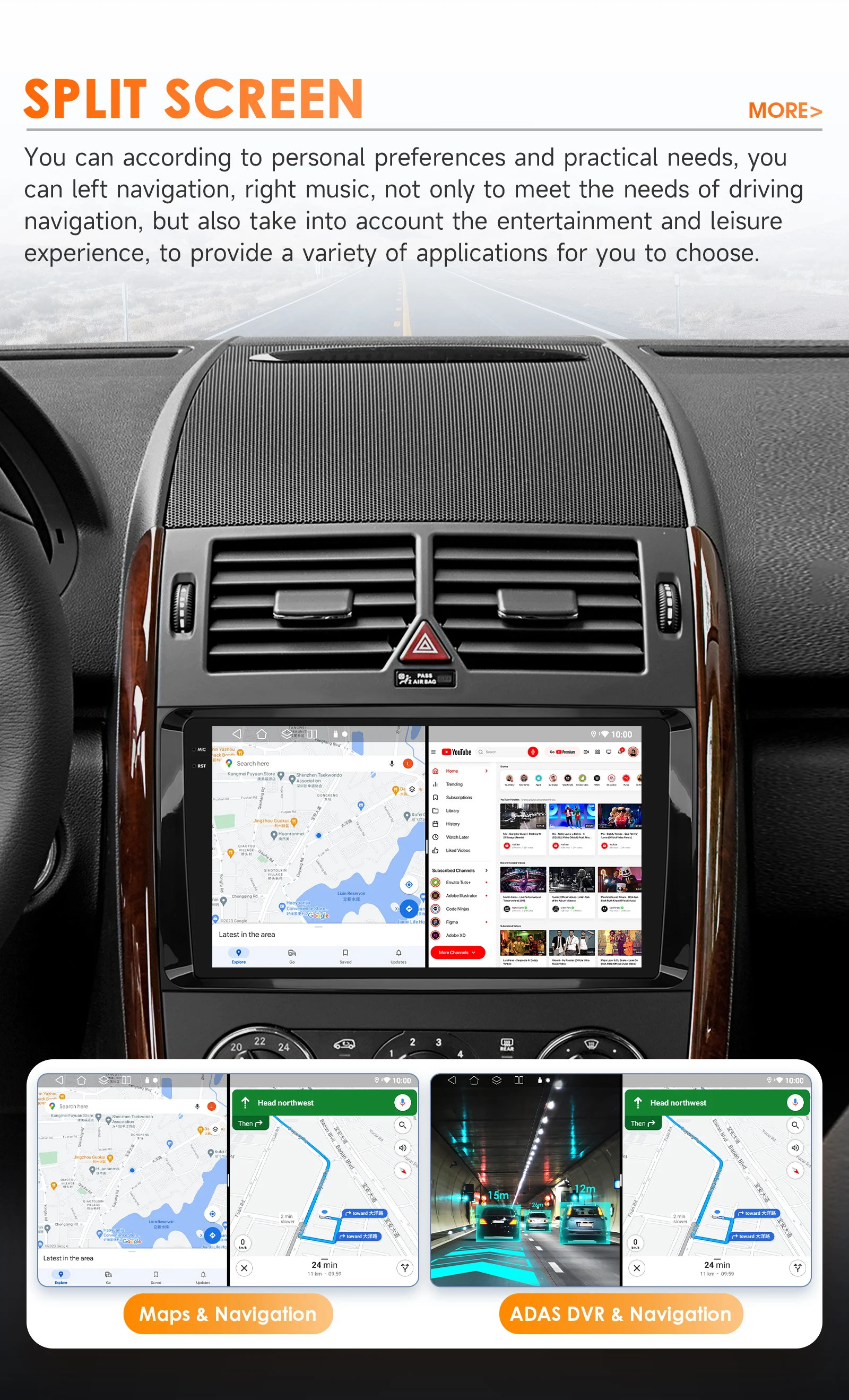 Hizpo Carplay Android14 Autoradio für Mercedes Benz A/B Klasse B200 W169 W245 W906 2500 Sprinter 3500 W639 Vito Viano VW 4G 6115 – Detail 39
